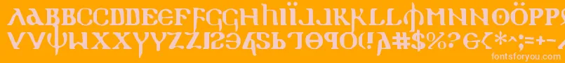 Holyv2 Font – Pink Fonts on Orange Background