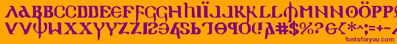 Holyv2 Font – Purple Fonts on Orange Background