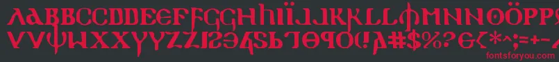 Holyv2 Font – Red Fonts on Black Background