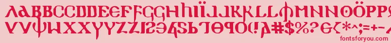 Holyv2 Font – Red Fonts on Pink Background