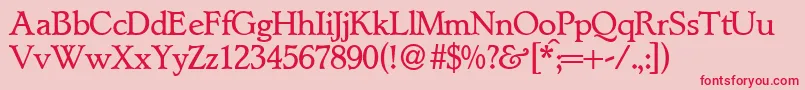 LynnedbNormal Font – Red Fonts on Pink Background