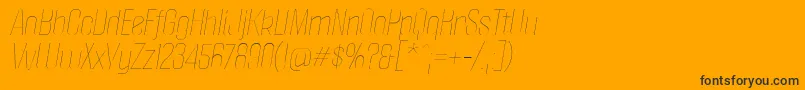 PoliticaThinItalic-Schriftart – Schwarze Schriften auf orangefarbenem Hintergrund