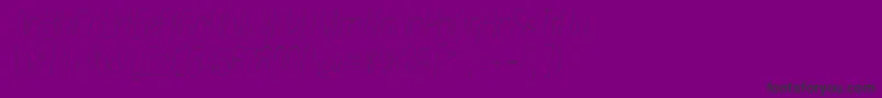 PoliticaThinItalic-fontti – mustat fontit violetilla taustalla