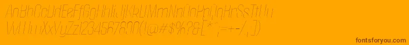PoliticaThinItalic Font – Brown Fonts on Orange Background