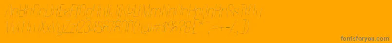 PoliticaThinItalic Font – Gray Fonts on Orange Background