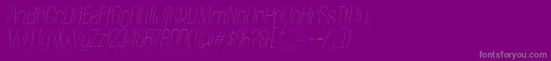 PoliticaThinItalic Font – Gray Fonts on Purple Background