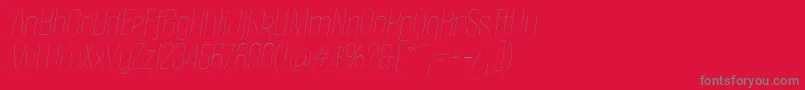 PoliticaThinItalic Font – Gray Fonts on Red Background