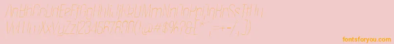 PoliticaThinItalic Font – Orange Fonts on Pink Background