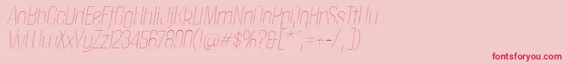 PoliticaThinItalic Font – Red Fonts on Pink Background