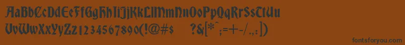 Więcej informacji o czcionce DsBradley Czcionka DsBradley – czarne czcionki na brązowym tle