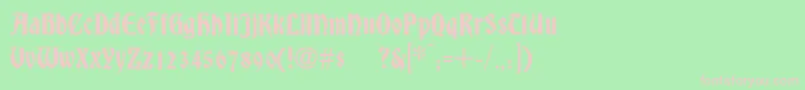 DsBradley Font – Pink Fonts on Green Background