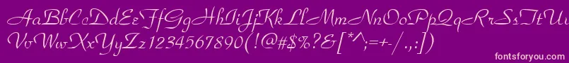 Parkavedee Font – Pink Fonts on Purple Background