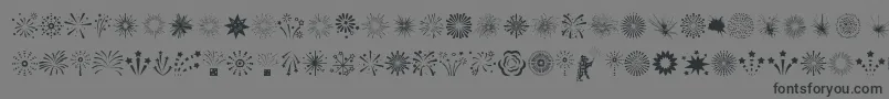 フォントFireworks – 黒い文字の灰色の背景