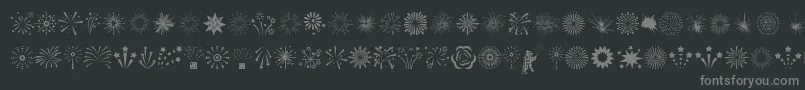 Шрифт Fireworks – серые шрифты на чёрном фоне