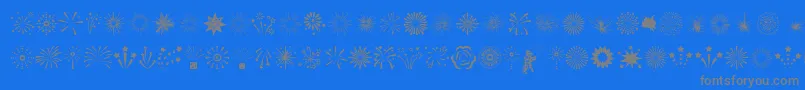 Fireworks Font – Gray Fonts on Blue Background