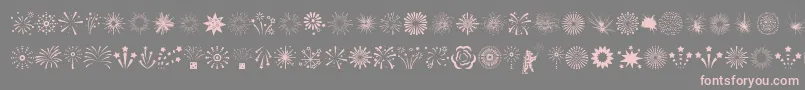 Czcionka Fireworks – różowe czcionki na szarym tle