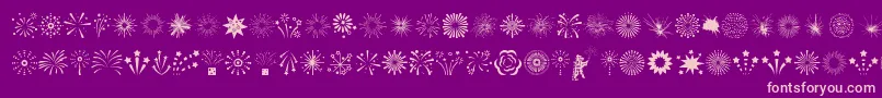 Fireworks Font – Pink Fonts on Purple Background