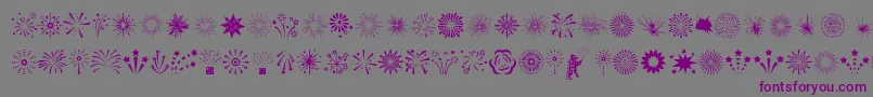 Шрифт Fireworks – фиолетовые шрифты на сером фоне