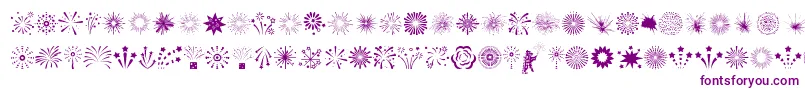 Шрифт Fireworks – фиолетовые шрифты на белом фоне