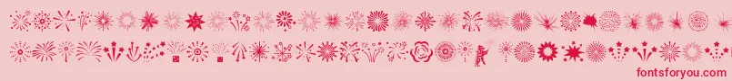 Шрифт Fireworks – красные шрифты на розовом фоне