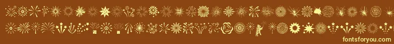 Шрифт Fireworks – жёлтые шрифты на коричневом фоне