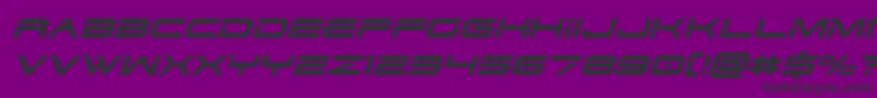 Шрифт Dodger3ital – чёрные шрифты на фиолетовом фоне