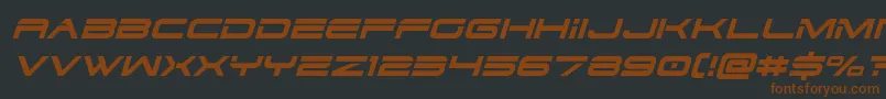 Шрифт Dodger3ital – коричневые шрифты на чёрном фоне