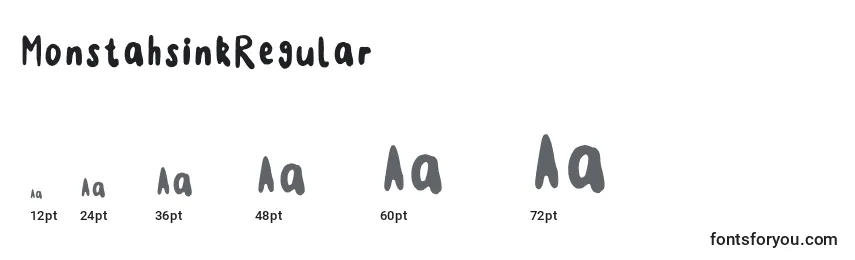MonstahsinkRegular Font Sizes