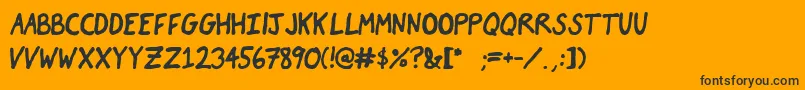 ComicJames Font – Black Fonts on Orange Background