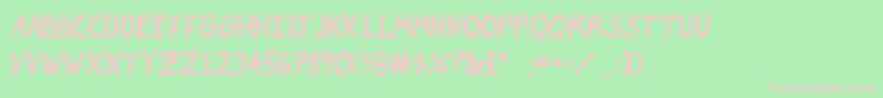 ComicJames Font – Pink Fonts on Green Background