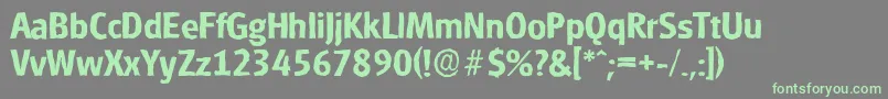 GlasgowantiqueBold-fontti – vihreät fontit harmaalla taustalla