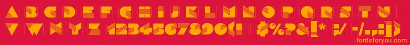 Fonte SinaloaLetPlain.1.0 – fontes laranjas em um fundo vermelho