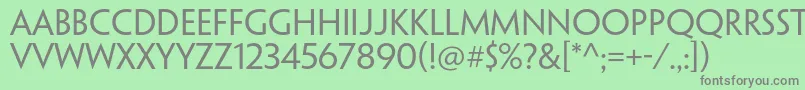 フォントPenumbrasansstdRegular – 緑の背景に灰色の文字