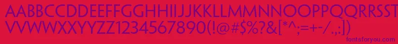 PenumbrasansstdRegular Font – Purple Fonts on Red Background