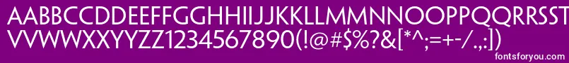 PenumbrasansstdRegular-Schriftart – Weiße Schriften auf violettem Hintergrund