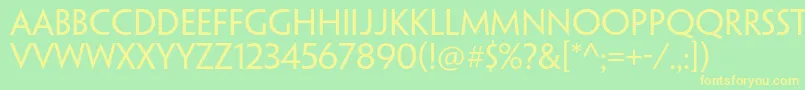 PenumbrasansstdRegular Font – Yellow Fonts on Green Background