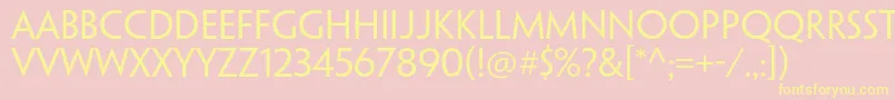 PenumbrasansstdRegular Font – Yellow Fonts on Pink Background