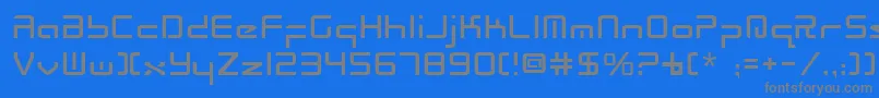 フォントRadio Space – 青い背景に灰色の文字