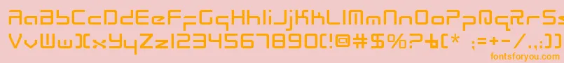 Radio Space Font – Orange Fonts on Pink Background