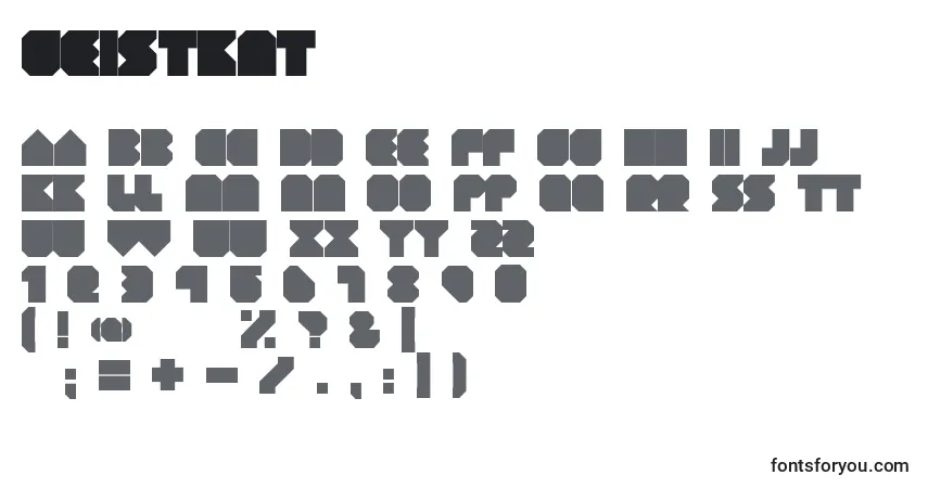 GeistKntフォント–アルファベット、数字、特殊文字