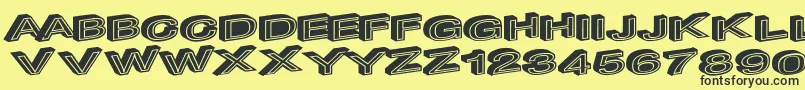 Makeimpact Font – Black Fonts on Yellow Background