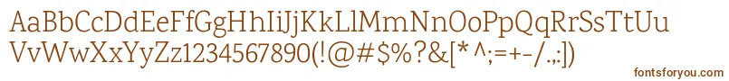 KarmaLight Font – Brown Fonts on White Background