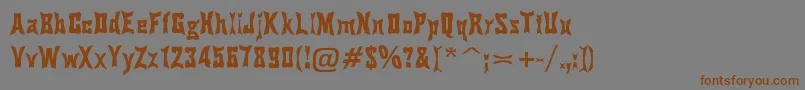 PinchDrunk Font – Brown Fonts on Gray Background