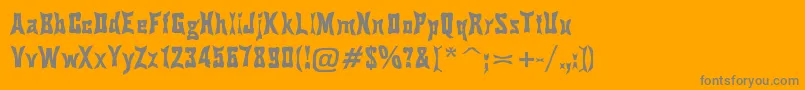 PinchDrunk Font – Gray Fonts on Orange Background