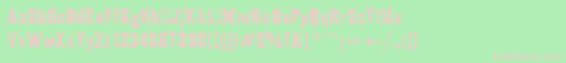 PinchDrunk Font – Pink Fonts on Green Background