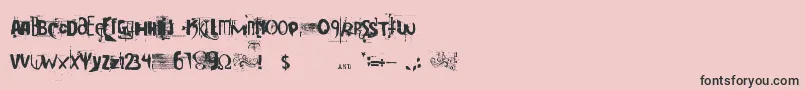 Police CocaineSans – polices noires sur fond rose