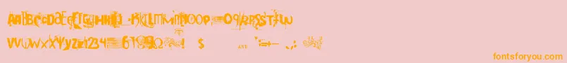 fuente CocaineSans – Fuentes Naranjas Sobre Fondo Rosa