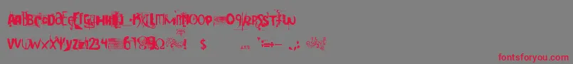 CocaineSans Font – Red Fonts on Gray Background