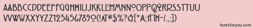 RenniemackintoshitcTtBold Font – Black Fonts on Pink Background