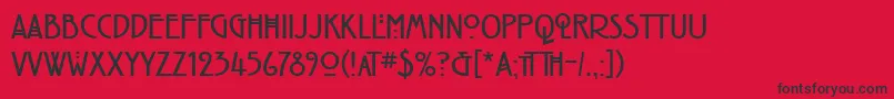 RenniemackintoshitcTtBold Font – Black Fonts on Red Background